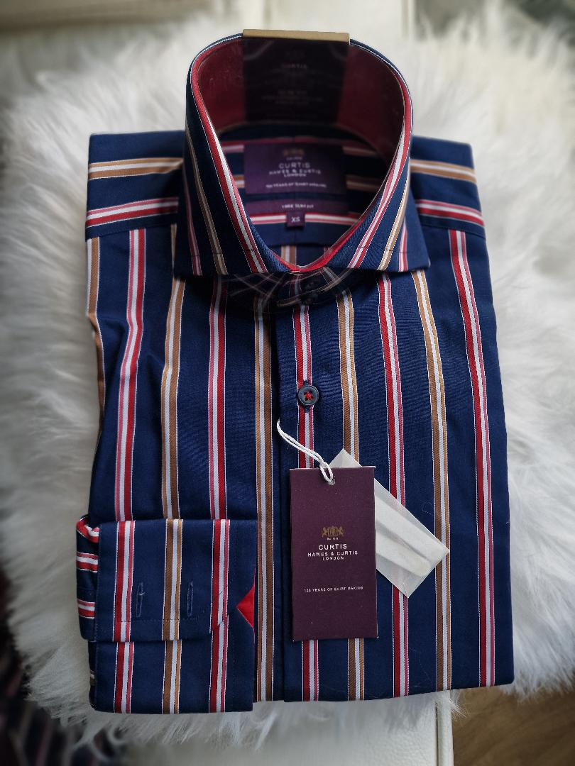 Hawes & Curtis York Slim Fit Shirt — Multicolour Stripe