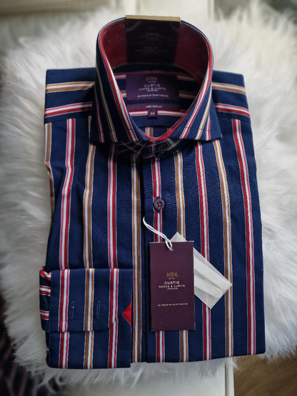 Hawes & Curtis York Slim Fit Shirt — Multicolour Stripe
